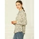 thumbnail image 4 of CamiFloral Con Botones Y BluDe ManLarCon Cuello En PunPaMujer Beige XS, 4 of 6