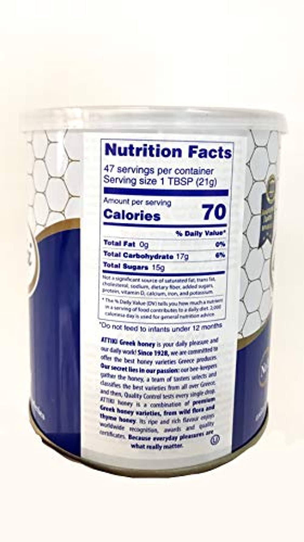 Attiki, Greek Honey 1000g (2.2lb) CAN