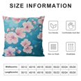 thumbnail image 6 of Acheng Cherry Blossoms Pillow Cover Pink Flowers Plum Branch Cherry Blossom Flower Pillow Case Protector with Zipper Decorative Soft Rectangle Bed Pillowcases for Bedroom,Couch,Teal，2pcs White, 6 of 6