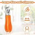 thumbnail image 6 of Diagonal Nail Clippers for Thick Nails, Large Opening Toenail Clippers with Catcher, Stainless Steel Sharp Nail Cutter with Non-Slip Handle for Seniors, Men, Adults,Orange, 6 of 6