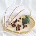 thumbnail image 3 of 1pc Hand-Woven Food Serving Tent Basket Fruit Vegetable Bread Cover Storage Container Dust-Proof Picnic Mesh Net Cover 35*18cm, 3 of 7