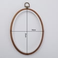thumbnail image 1 of Juego de aro de punto de cruz decorativo redondo, ovalado, de diferentes tamaños, marco de bordado de madera imitada, adorno artístico colgante circular, 1 of 5