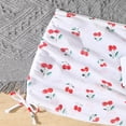 thumbnail image 6 of Girls 3-Piece Cherry Print Tankini Swimsuit Set with Swim Skirt Cover-Up, Adjustable Halter, Quick Dry Nylon Spandex, White, Sizes 7-16,Size 13-14T, 6 of 9
