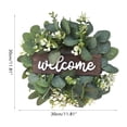 thumbnail image 2 of Artificial Wreath Leaves Branch Garland - Welcome Sign Door Wreath for Living Room Wall Decoration, 2 of 7