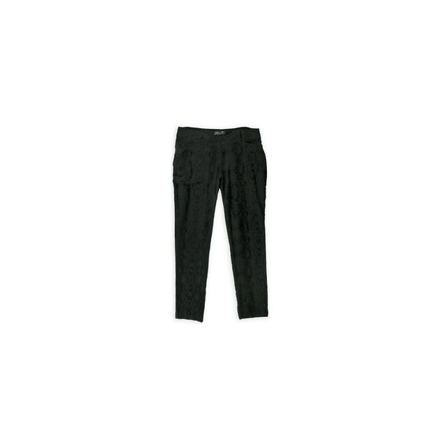 Seven 7 Pantalon Décontracté en Velours pour Femmes, Noir, 14