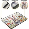 thumbnail image 3 of Easter Dish Drying Mat 18x24 Inch,Colorful Rabbit Absorbent Drainer Rack Mats Absorbent Fast Dry Dish Pad Protector Kitchen Counter Accessories, 3 of 6