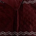 thumbnail image 3 of King Queen Twin Deep Wine Decorative Full 68"x18" Bed Runner without Pillow Cover, Quilted & Crystals Bed Scarf on Velvet fabric - Diamond Symphony, 3 of 3