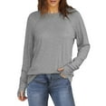 thumbnail image 3 of Ronuti Long Sleeve Shirts for Women Crewneck Basic Loose Tunic Tops Fall Outfits for Women 2026, 3 of 7
