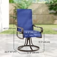 thumbnail image 3 of Outsunny Patio Swivel Chairs w/ Mesh Fabric Seat Rocking Chairs, Navy Blue, 3 of 10