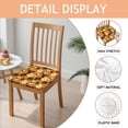 thumbnail image 2 of Halloween Ghosts Skulls Bats and Pumpkins Seat Covers for Dining Room Chairs Set Of 6,Stretch Printed Washable Chair Seat Cover with Elastic Ties and Button,Removable Waterproof Couch Cushion Covers, 2 of 6
