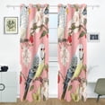 thumbnail image 2 of Birds Butterflies Flowers Curtains Black Out 72 Inch Length Curtains for Sliding Glass Doors Bedroom Living Room 2 Pack, 2 of 6