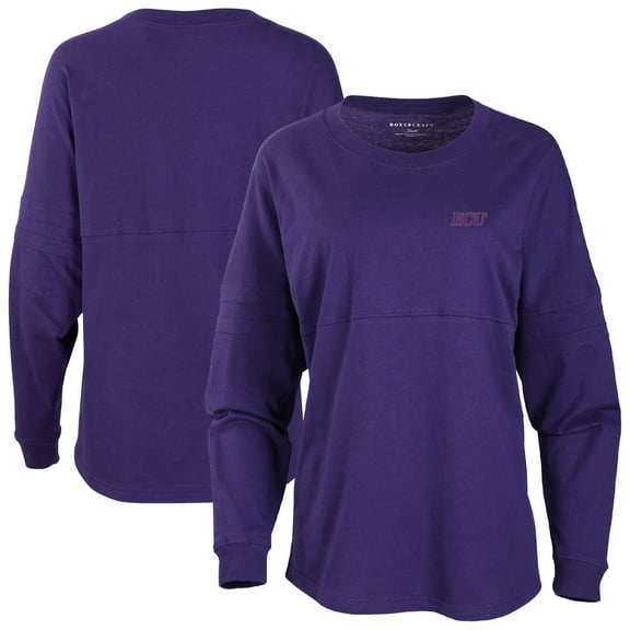 Women's Purple ECU Pirates Pom Pom Long Sleeve Jersey