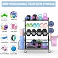 Mythinglogic Home Gym Organizer, Dumbbell & Yoga Mat Storage Rack with ...
