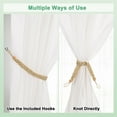 thumbnail image 4 of Uxcell 4-Set Curtain Tiebacks with Curtain Holdbacks, Braided Tie Backs W Black Metal Hooks for Home Window Drapery/Wall Decorative/Bedroom/Office/Nursery/Room/Hotel [Yellow], 4 of 6