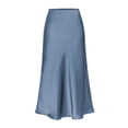 thumbnail image 2 of LYMAYTER Women's Satin High Waist Skirt‌ Luxury Party Long Skirt Date Dinner Maxi Skirts for S-XL, 2 of 8
