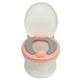 thumbnail image 5 of Orinal de transición para niños pequeños, entrenador de limpieza desmontable, previene resbalones, cojín suave de PU, orinal de entrenamiento, inodoro, rosa y blanco, 5 of 12