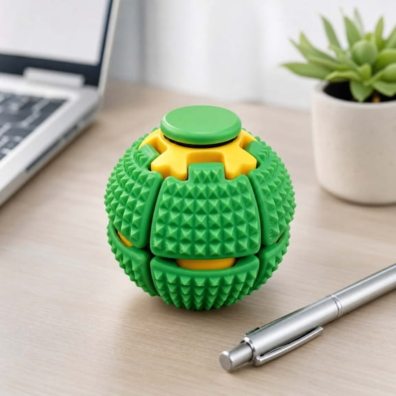 Fidget Stress Relief Ball, Rotating Multi Functional Press Toy, Textured Massage Sensory, For Kids Adults, Anxiety Relief Sensory Toy