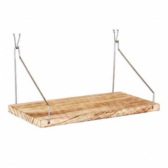 Unfmouf Fabric Wall Cubicle Shelf with Hooks for Work Decor, 11.8' Wooden Cubicle Organizer Storage Shelf with Hangers Cubicle Accessories for Women Men Desk
