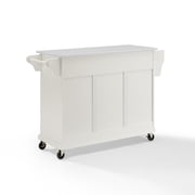 Crosley Furniture MDF Wood Granite Top Kitchen Cart in White
