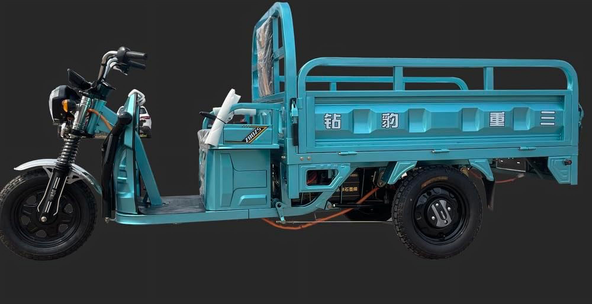 LuxyHoom Electric Tricycle Cargo Van for Adults, 3 Wheeled Delivery Vehicle with 1300KG Load Capacity, 1000W Differential Motor, 60V 45A Battery, Ideal for Home Delivery and Warehousing, Blue Green