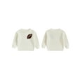 thumbnail image 2 of BemeyourBBs Toddler Baby Football Sweater Crew Neck Long Sleeve Chunky Knit Tops, 2 of 9
