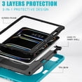 thumbnail image 5 of Artyond Case For iPad Pro 11 inch 2024 (M4), Rugged Shockproof 3 Layers Heavy Duty Hybrid Soft Silicone Full Body Protective Stand Case for iPad Pro 11" M4 5th Generation 2024 Release, Light Blue, 5 of 7