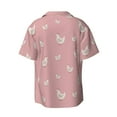 thumbnail image 5 of Salouo Funny Chicken Pattern Cuban Collar Shirts for Men Button-Down Shirt Men's Short Sleeve Shirts Hawaiian Shirts Casual Shirts -Large, 5 of 6