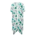 thumbnail image 4 of DISNIMO Monstera Elephant Print Women's Swimsuit Coverups Long Kimono Beach Swimsuit Cover up Casual Loose Summer Bikini Cover Up for Vacation, 4 of 6