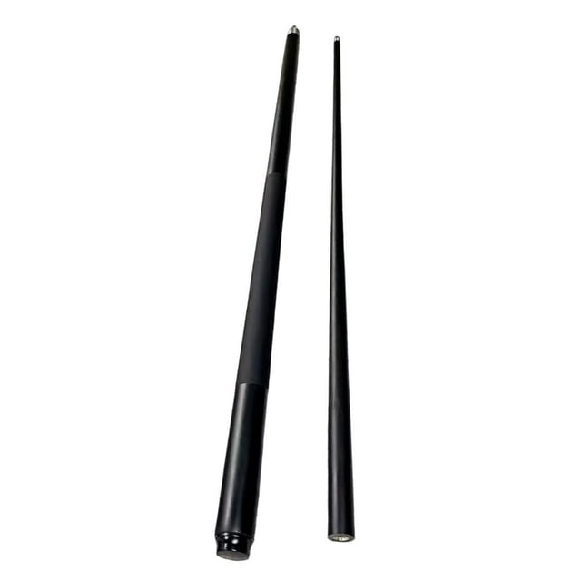 Tacos de billar de dos secciones, varilla de billar dividida de 10 mm, punta de fibra de vidrio y madera. negro