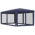 thumbnail image 5 of Carevas Party Tent with 6 Mesh Sidewalls Blue 9.8'x19.7' HDPE, 5 of 7