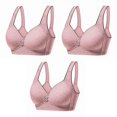 thumbnail image 3 of Cotton Bras for Women Plus Size Padded Bra Feature V-Neck T-Shirt Bra Style W-1526 Pinks XL, 3 of 3