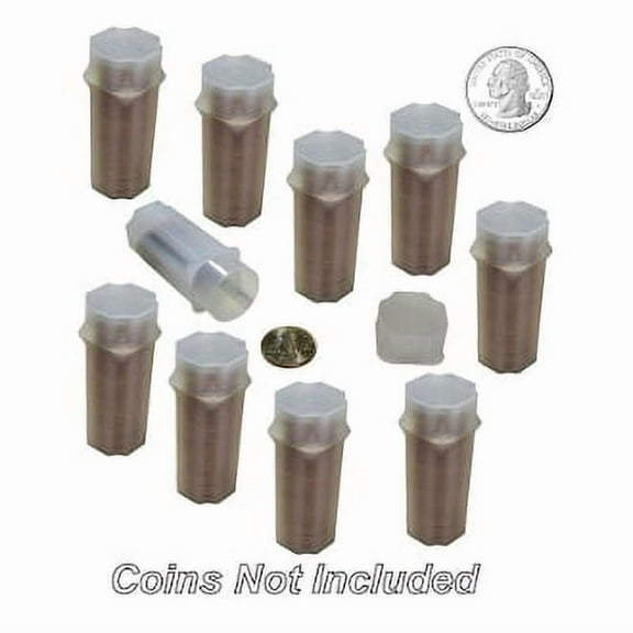 Quarter Square Coin Tubes by Guardhouse, 24.5mm, 10 pack