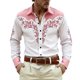 thumbnail image 1 of Camisetas de Navidad de Manga Larga de los Hombres Imprimir de Moda Casual Manga Larga Turndown Collar Blusa para Primavera Invierno Al Aire Libre Diario, 1 of 4