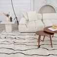 thumbnail image 6 of 7' X 10' Cream and Black Abstract Distressed Area Rug, 6 of 11