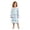 Light Blue, variant on JIAYUE Girls Christmas Nightgown Long Sleeve Crew Neck Ruffle Cuff Plaid Xmas Light Print Pajamas Dress For Casual Wear