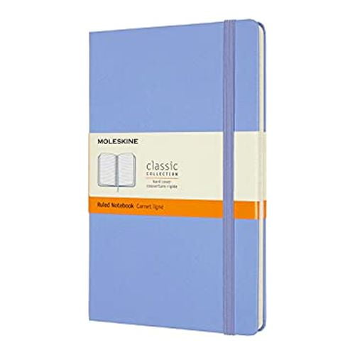 Cuaderno Moleskine Tapa Dura Grande 5 x 8.25 Raya Azul Hortensia 240 Páginas Moleskine