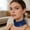 Blue, variant on 1 Pcs Metal Sequin Choker Necklace Glamorous Party Accessory Velvet Collar Decoration for Women Evening Wear