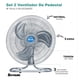 thumbnail image 3 of 2 Pzs Ventilador 18 Pulg Pedestal Piso Pared 3 En 1 Metálico, 3 of 6