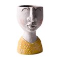 thumbnail image 1 of Florero con retrato Escultura Resina Decorativo Rostro humano Florero de maceta para oficina en casa, Tipo 4 sidaley HA002260-04B, 1 of 6