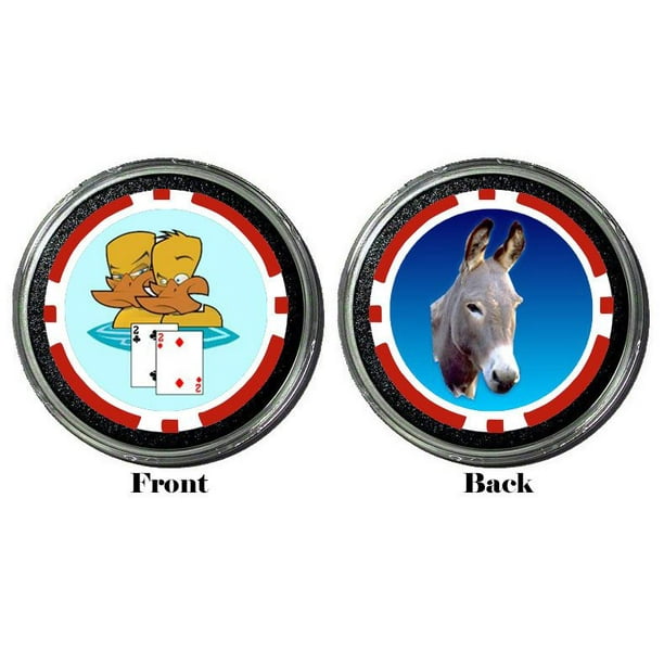 Card Guard Pocket Twos Ducks Protector Holdem Poker Chip / Card Cover Red