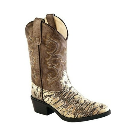 Children's Old West All Over J Toe Cowboy Boot (Best Boot Knife For Cowboy Boots)