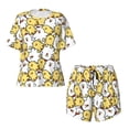 thumbnail image 4 of Qekee Cartoon Chicken Women's Pajama Set Short Sleeve Sleepwear Summer Home Wear with Pockets Soft Short Sleeve Shirt - Cartoon Chicken, 4 of 9