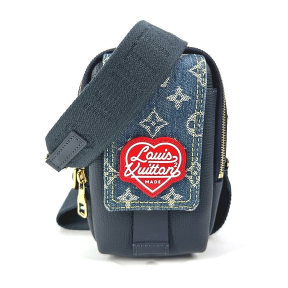Pre-Owned LOUIS VUITTON M81060 Monogram Denim NIGO Collaboration Double Phone Pouch... (Good)