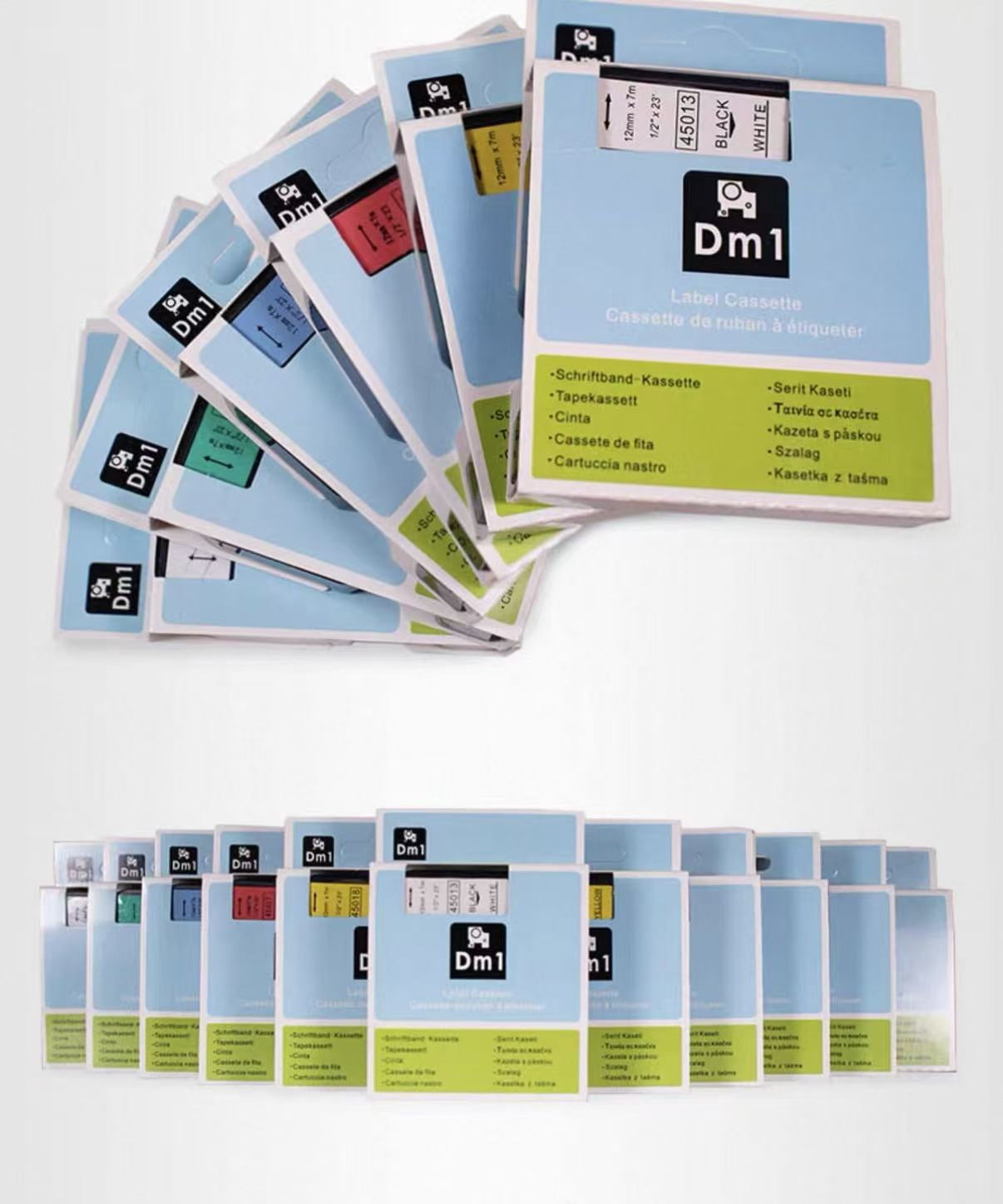 D1 12mm Label Tape Replacement Compatible with Label Maker Works with LabelManager 160 210D 280 360D 420P PnP