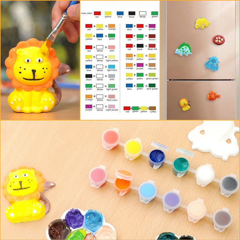 Animal Painting Kit For Kid Decorate Your Own Painting Set Animal Crafts Paintable  Figurines Art Educational Projects Creative - AliExpress