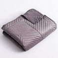 thumbnail image 2 of Barefoot Bungalow Riviera Velvet Finely Stitched Modern Throw Blanket, Storm Gray, 60x50-inch, 2 of 3