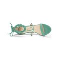 thumbnail image 4 of BLISSFUL STEP Chaussures pour Femmes Sandales à Talon Aiguille Haut à Bride Cheville à Nouer Bout Ouvert en Faux Suède Vert Turquoise 10, 4 of 7