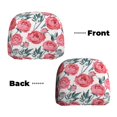 thumbnail image 4 of Goofa Rose Flowers Pattern 2 PCS Car Headrest Cover, Headrest Protector,Universal Interior Car Accessories, 4 of 6
