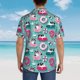 thumbnail image 4 of Balery Dogs With Swimming Camisas hawaianas de manga corta para hombre, camisas playeras de corte holgado, camisas de vacaciones con botones,Small, 4 of 7