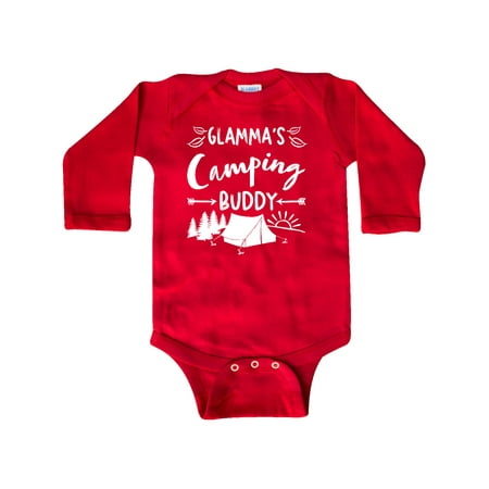 

Inktastic Glammas Camping Buddy Gift Baby Boy or Baby Girl Long Sleeve Bodysuit